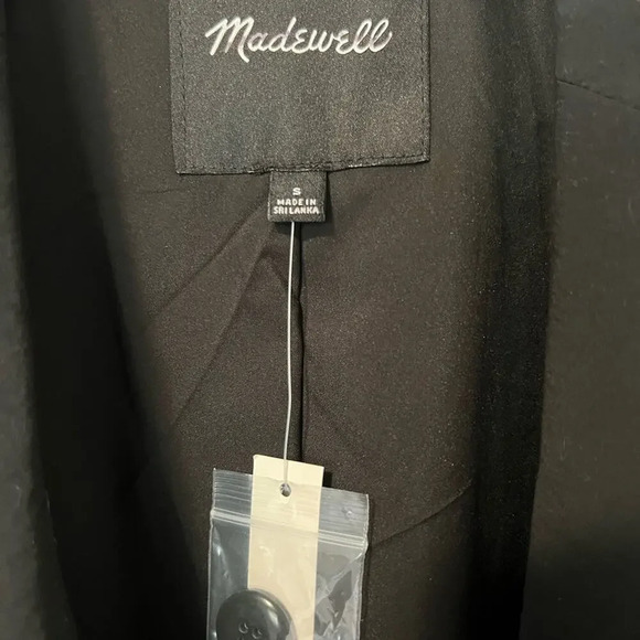 MADEWELL The Relaxed Blazer NWT in Soft Drape True Black Oversized Drape… - Picture 7 of 9